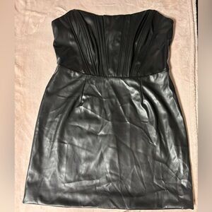 Sexy Black Leather Dress